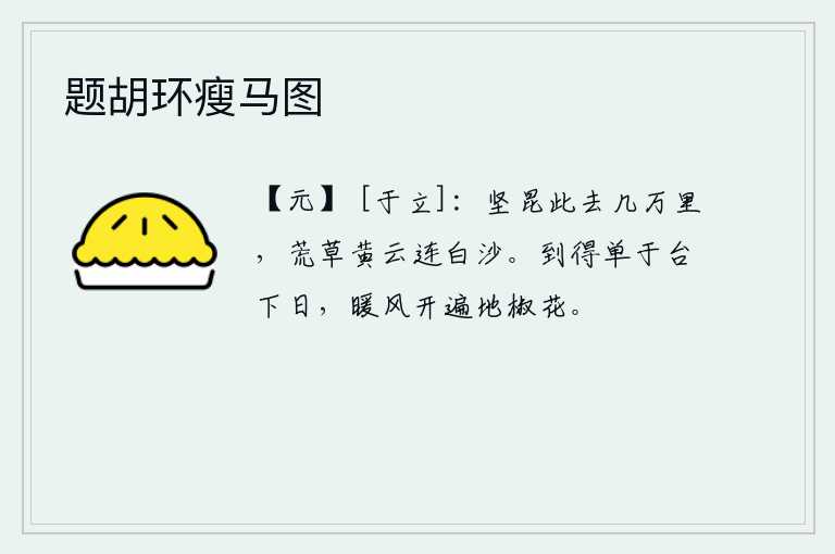 题胡环瘦马图