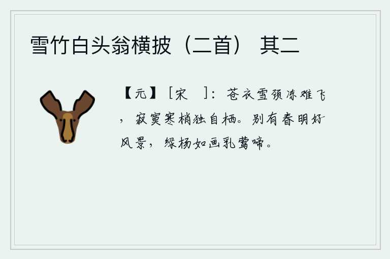 雪竹白头翁横披（二首） 其二