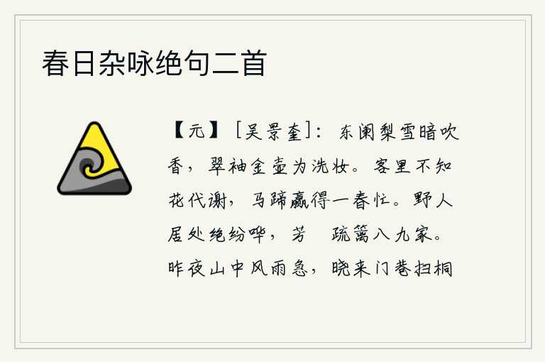春日杂咏绝句二首